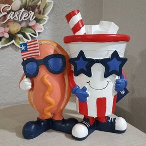 Patriotic Star and Stripes Figurine
